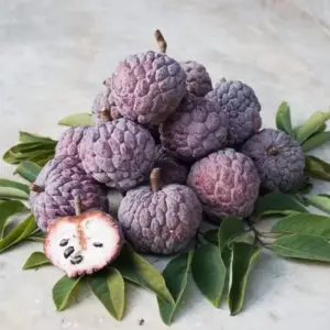 Red Sugar Apple Seeds, Sweet Custard Flesh, Soft Texture, Aromatic Flavor, Non-GMO, 10 Pcs